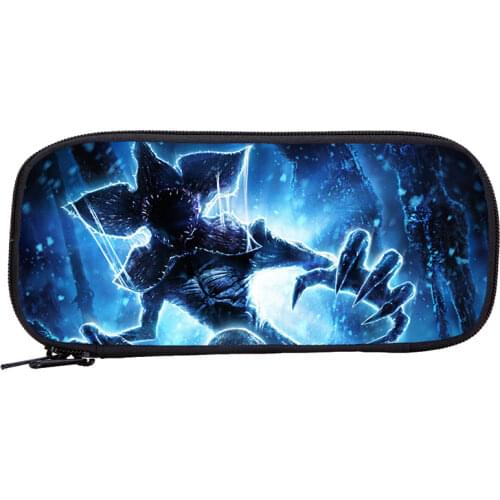 3D Stranger Things Bags Children Wallets Pencil Case Creative Oxford Cloth Zipper Student Pen Purse Office School Supplies Gift