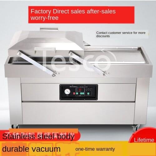 DZ600-2S double chamber vacuum packaging machine commercial large desktop automatic packaging machine food sealing machine