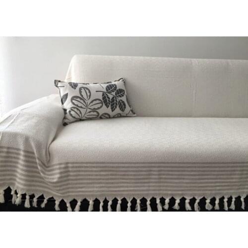 Sleeve-Covering Outsize Size Cotton Seat Cover Beige 180x300 Cotton 160x300