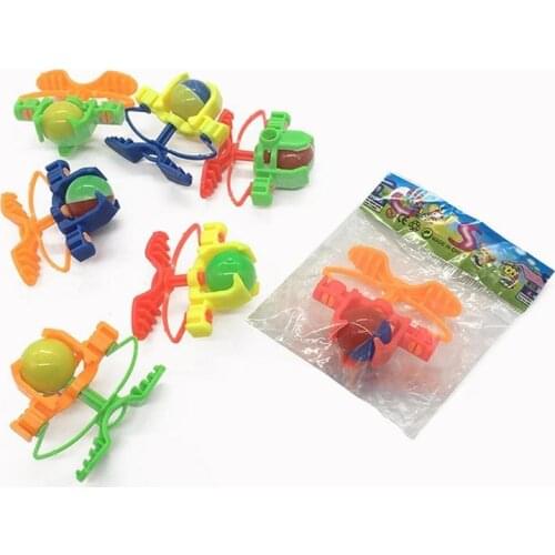 1pcs Childrens Bouncy Ball Games Plastic Ejection Toys Squeeze Toy Finger Slingshot Plastic Gyro Puzzle Decompression Toys