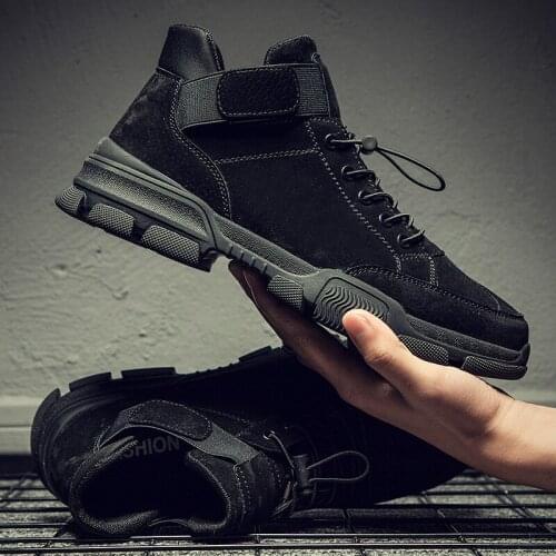 Sneaker causal 2020 wear flat hightop loafers leather men Mens mens top for casual sports man male high sneakers Casual fashion