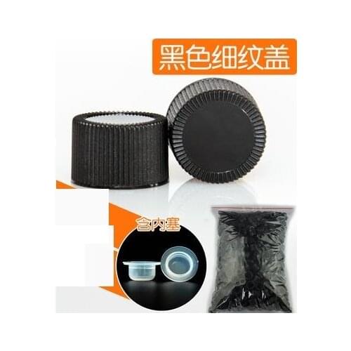 5/10/15/20/30/50/100ml Reusable brown Essential Oil Bottle Small Black Thin Lines Plastic Cap Drip Plug Refillable Containers