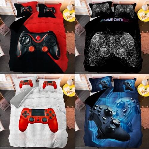 Home Modern Technology Trends Gamer Bedding Set for Adult Kids Gamepad Comforter Cloth Duvet Cover Hippie Nordic Bed Covers