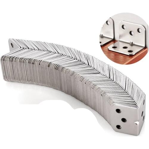 10pcs Stainless steel Used for Inner Corner Reinforcement of Right Angle Corner Joints L-type Metal Brackets Furniture Hardware
