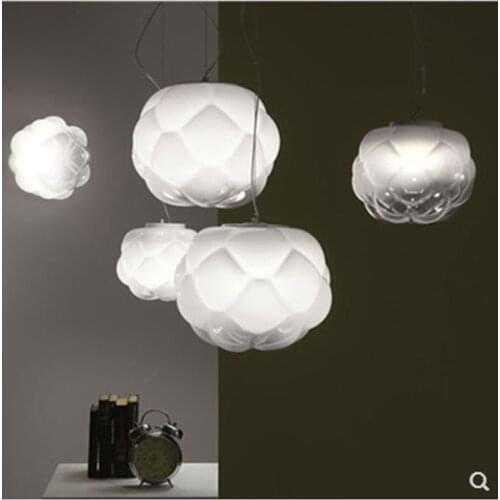 Nordic LED Pendant Lights Lighting Light Fixtures Restaurant Design Glass Clouds Pendant Lamp Loft Hanging Lamp Kitchen Fixtures