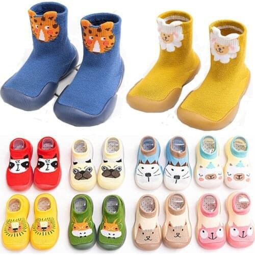 Infant Baby Spring Autumn Girls Boys Socks Cartoon Funny Cute Soft Sole Animal Thin Breathable Baby Sock Shoes Cute Outfit