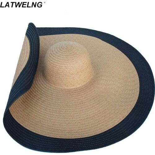 Wholesale Dropshippong UPF 50+ Full Body Shade Beach Hat For Women Large Brim Oversized Sun Hats Foldabe Travel Accessories