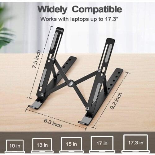 Laptop Stand Tablet Holder Desktop Foldable Holder Adjustable Riser Bracket Portable Holder Notebook & Tablet Accessories