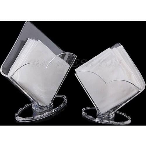 Clear Acrylic Napkin Holder Paper Serviette Dispenser Decorative Tissue Rack Box for Home Bar Hotel Dining Table Kitchen Counter