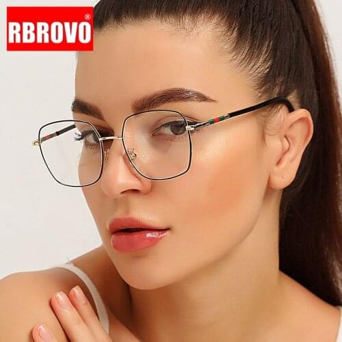 RBROVO Square Glasses Frame Women High Quality Clear Glasses Women/Men Anti-blue Light Eyeglasses Frames Mirror Oculos De Sol