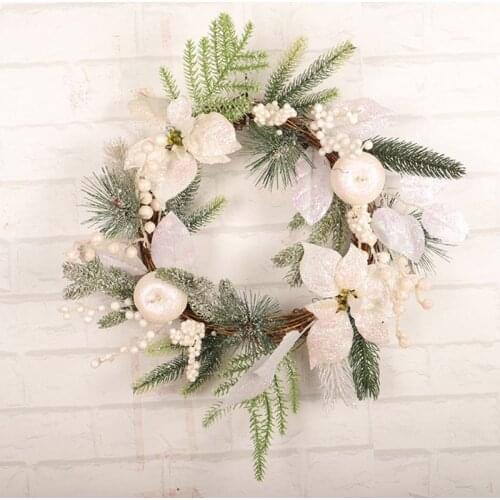 Christmas Wreaths Decorations For Front Door, Xmas Garland Ornament Artificial Home Decor, Diy, For New Years,Merry Christmas