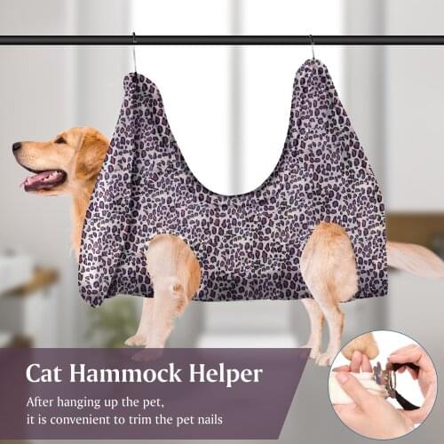 Dog Cat Hammock Helper Harness for Small Medium Dogs Cats Grooming Restraint Bag Pet Grooming Tool for Bathing Nail Trimming
