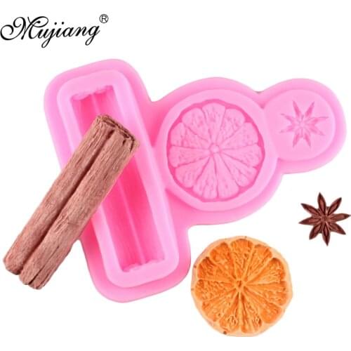 Star Anise Cinnamon Lemon Silicone Mold Leaf Fondant Mold Cake Decorating Tool Cupcake Baking Candy Polymer Clay Gumpaste Mould