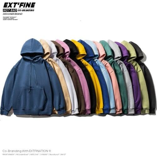 ExtFine Unisex Oversized Hooded Sweatshirts Men Basic Hoodies HipHop Male Pullovers Streetwear Hoodies Mens Clothing