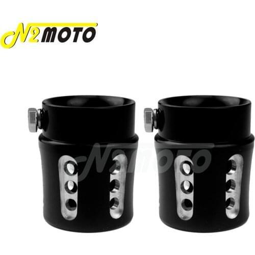 Universal Custom Edge Cut 1-3/4" Exhaust Tip Cafe Racer Vintage Silencer Tail Pipe Cap for Harley Yamaha Honda Triumph XS650