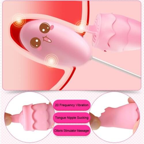 20 Mode Tongue Vibrator Clitoris Licking Stimulator Nipple Sucker Breast Enlarge Vaginal Vibrator Sex Toys Masturbator for Women
