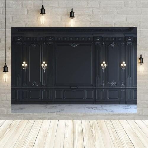 Avezano Vintage Wall Photography Background Black Dark Blue Texture Frame Baby Portrait Wedding Backdrop Photo Studio Photocall