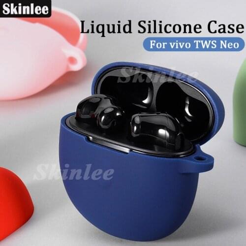 Skinlee Protective Case For VIVO TWS Neo Liquid Silicone Wireless Headphone Accessories Protector For vivo TWS Neo Cover