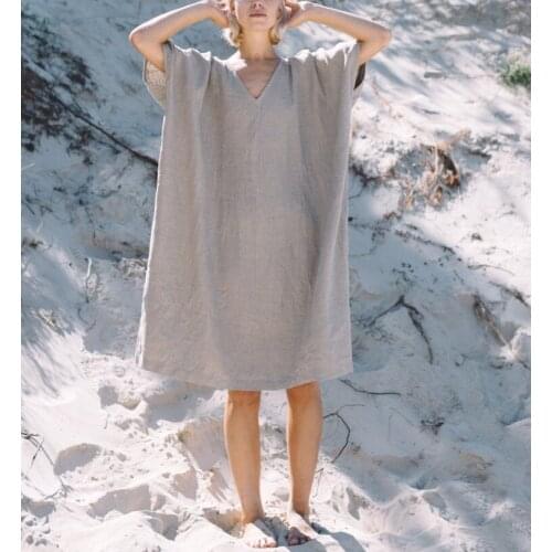 Womens short-sleeved belt belt pockets cotton and linen series solid color casual comfortable loose one-piece cropped trousers