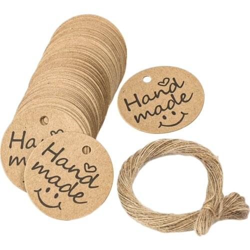 100pcs White Paper Labels Handmade Price Tags Gifts Flower Packing Labels