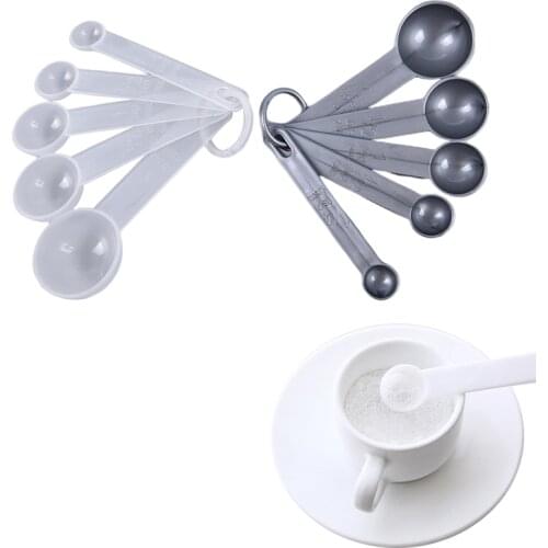 5Pcs/Set 1.25ml/2.5ml/5ml/7.5ml/15ml Measuring Spoon With Scale For Kitchen Cake Baking Spoon Set With Scale