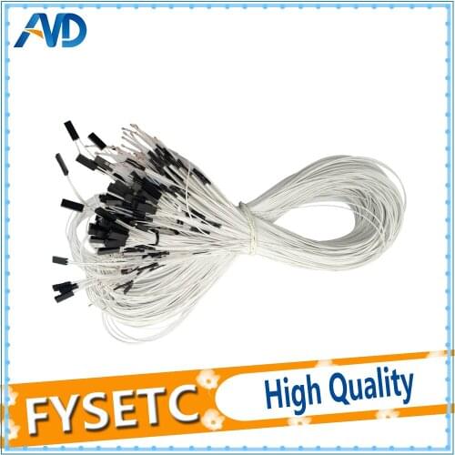 50pcs 100K ohm NTC 3950 Thermistors with dupont head for 3D Printer Mend