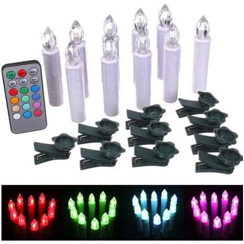 Wireless LED Remote Control Candles Lights Christmas Tree Party Home Decor candle lighting lamp Wax Taper Candlesgift