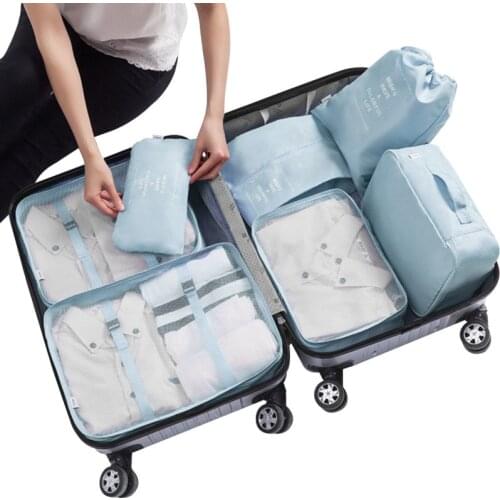 Travel Storage Bags Portable Packing Clothes Cosmetic Toiletry Organizers Mesh Bag Tidy Cube In Pouch Luggage Kit Accessories