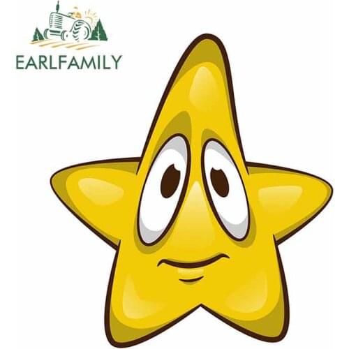 EARLFAMILY 13cm x 11.8cm Cartoon Star Decal Motorcycle Car Stickers Waterproof Car Styling Anime Car Door Window Decoration