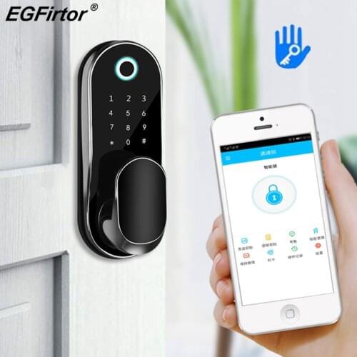 Smart Deadbolt Fingerprint Electronic Door Lock With Keypad-Bluetooth Keyless Smart Auto Tuya Wifi Password IC Card Door Lock