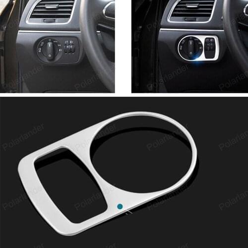 Dashboard Switch Cover auto Accessories Stainless Steel light control Button Trim sticker car styling For A/udi Q3
