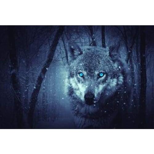 GLymg Mosaic Gift 5d Diamond Embroidery Arctic Snow Wolf Handicrafts Kits Diamond Painting Embroidery Diamond Wall Arts Decor