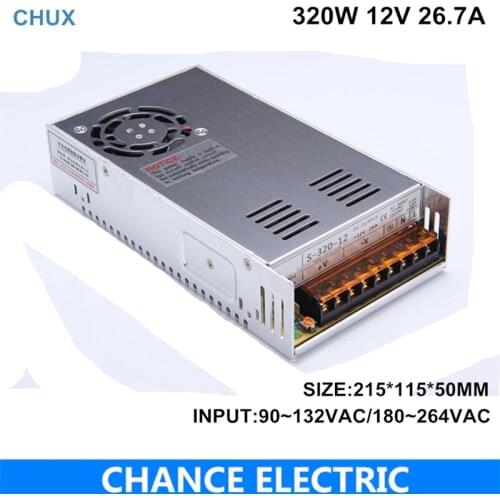 320W Switching Power Supply single output 12V 26.7a ac/dc input for cnc led light Direct Selling 301 - 400W (S-320W-12V)