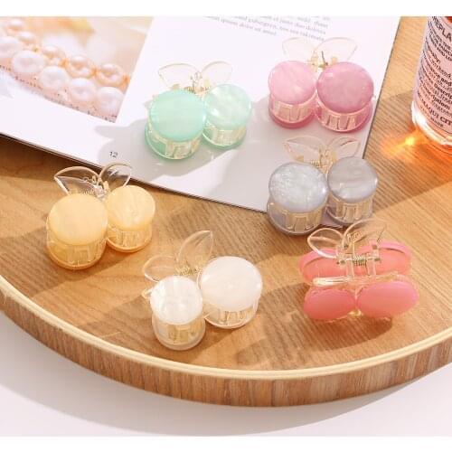 KINFOLK Hair Claws Candy Color Geometric Round Hairpin Hollow Acetate Hair Clamps Grips Hair Accessories 2021 Accessories