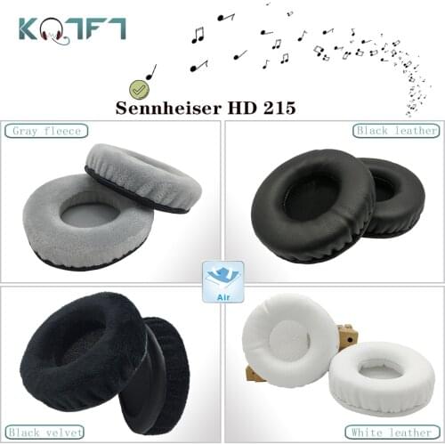 KQTFT flannel 1 Pair of Replacement Ear Pads for Sennheiser HD 215 Headset EarPads Earmuff Cover Cushion Cups