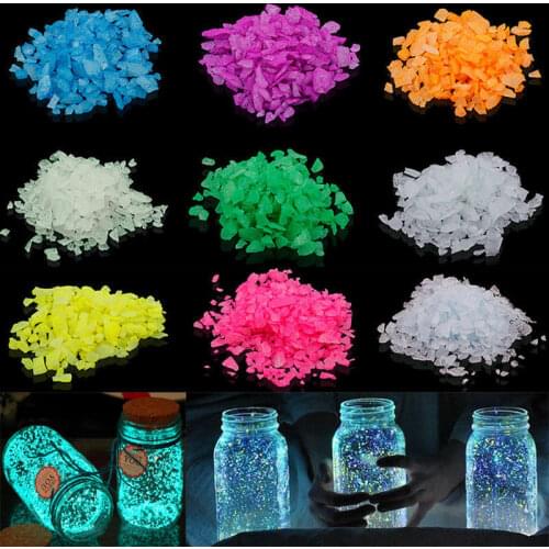 Colorful Glow in the Dark Ornament Decorative Sand Luminous Pebbles Fish Tank Aquarium Stones Sands Garden Park Road Gift Decor