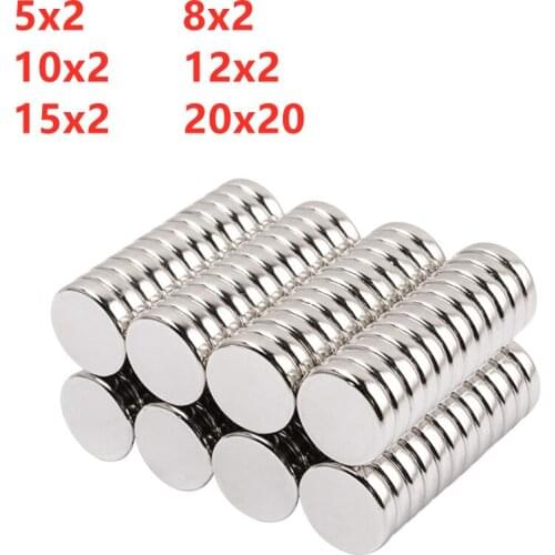 10/30pcs Neodymium Magnet Diameter Round 5/8/10/12/15/18/20mmx2mm N35 NdFeB Super Powerful Strong Permanent Magnetic Imanes Disc