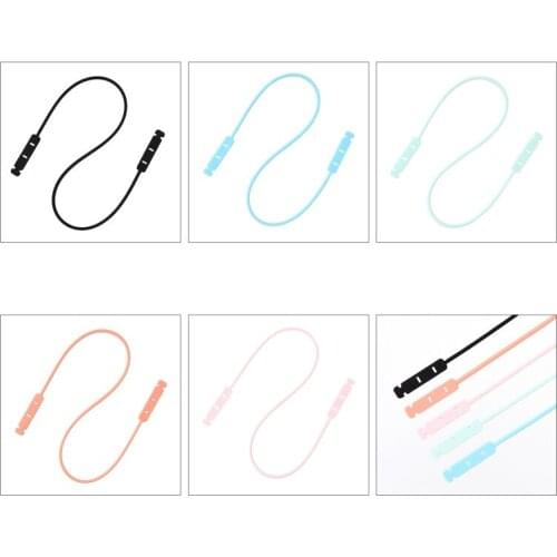 Mouth Mask Extender Lanyard Band Cord with Adjustable Buckle Silicone Ear Strap F3MD