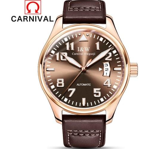 Relogio Masculino CARNIVAL Brand Watch Men Luxury Waterproof Fashion Luminous Mechanical Automatic Business Watches Reloj Hombre