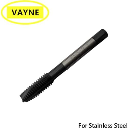 VAYNE HSSE Unified machine Spiral Pointed Taps For Stainless Steels UNC1/4-20 3/8-16 7/16-14Fine Thread screw tap1/4-28 5/16-24