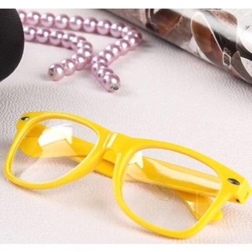 Fashion Plain Mirror Eyeglasses Eye Glasses Spectacle Flat Clear Len Geek Nerd Glasses Full Frame Eyewear 16 Colors