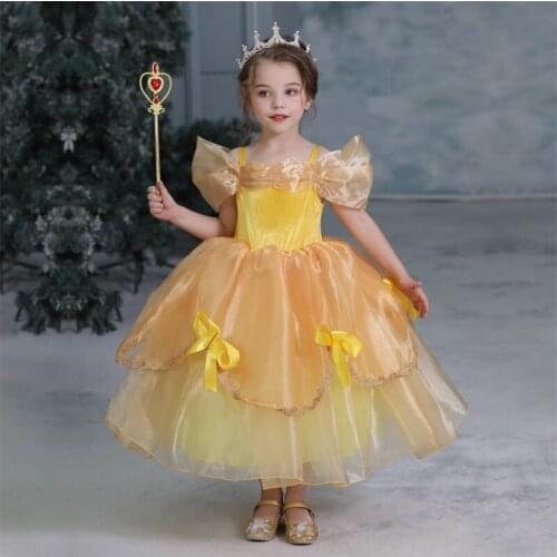 Fancy Cosplay Dress Kid Girl Christmas Prom Ball Gown Birthday Clothes Halloween Carnival Princess Dress Children Causal Clothes