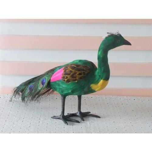 New beautiful simulation peacock toy cute polyethylene & furs handicraft peacock doll gift about 33x30cm 2280