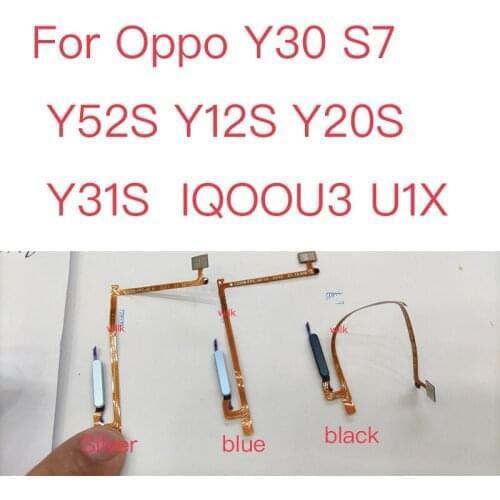 New Fingerprint Sensor Flex Cable For Oppo Y30 S7 Y52S Y12S Y20S Y31S IQOOU3 Finger ID Touch Flex Cable Replacement tap parts
