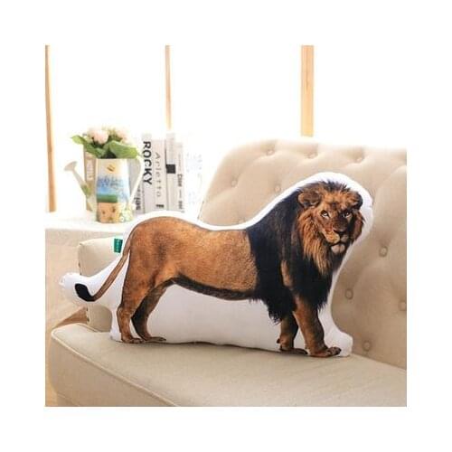 3D Dimensional pillow simulation lion plush toy large 60x42cm soft throw pillow,sofa cushion gift 0628