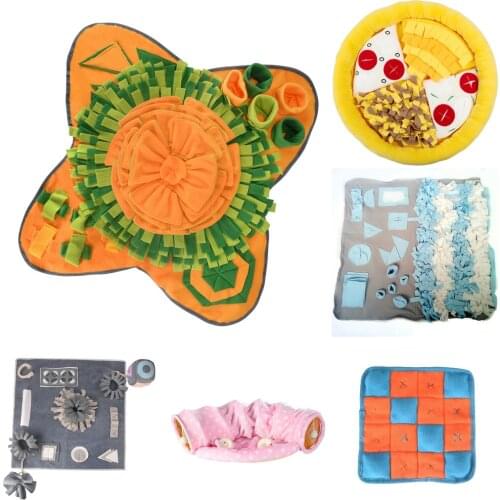 Pet Dog Snuffle Mat Pet Sniffing Training Blanket Detachable Fleece Pads Dog Mat Relieve Stress Nosework Puzzle Toy Pet Nose Pad