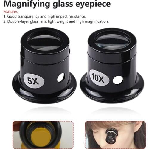 1 Pc Monocular Magnifying Glass 3X/5X/10X/15X Portable Loupe Lens Magnifier Eye Len Repair Kit Tool Jeweler Watch Magnifier Tool