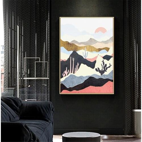 Desert Vegetation Morandi Abstract Color Painting Canvas Painting Wall Art Poster Art Home Decoration Living Room Office Decor