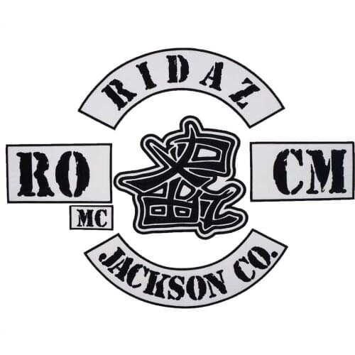 RIDAZ JACKSON CO. RO MC CM Embroidered biker Patches for jeans Clothes jacket