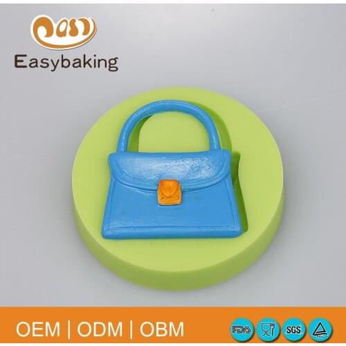 Top selling products beautiful silicon mold handbag shape easy baking fondant cake tools bakeware